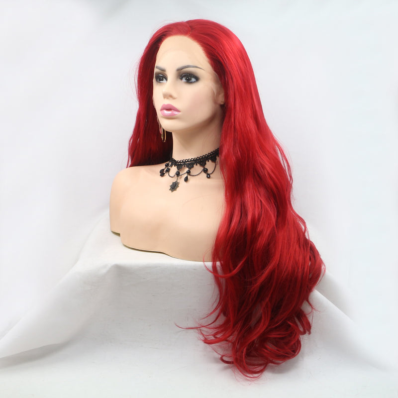 Hazel Blues® |  13*3" Lace Front Wigs Synthetic Long Wavy 24" 130% Density