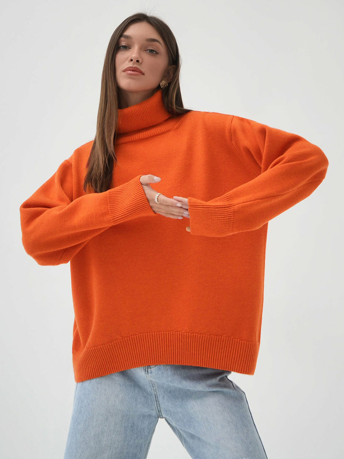 Hazel Blues® |  Turtleneck Long Sleeve Sweater