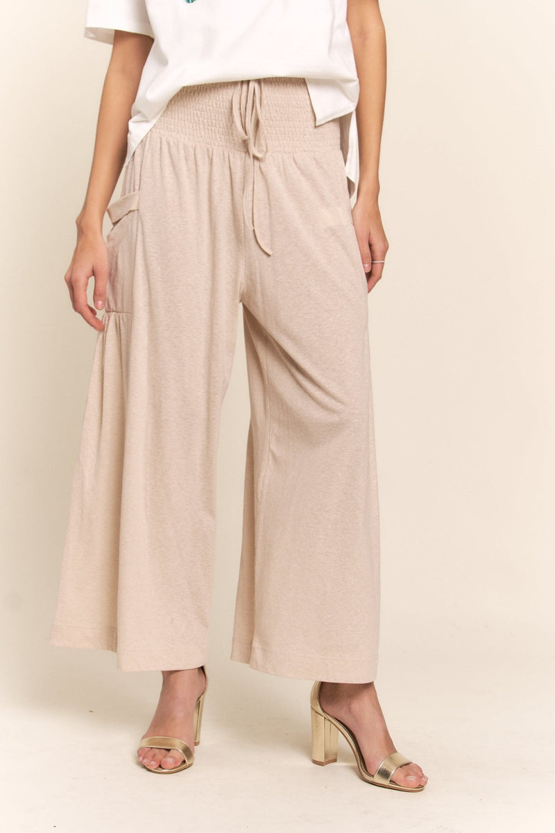 Hazel Blues® |  J.NNA Smocked Waist Boho Wide Leg Pants with Pockets