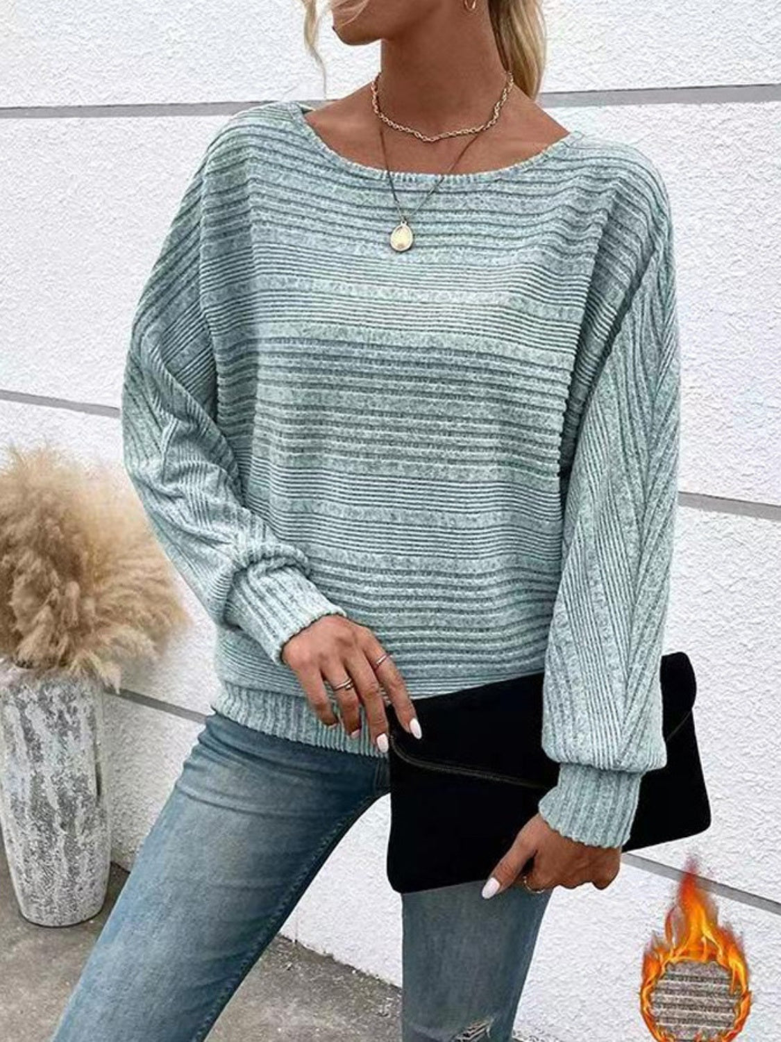 Hazel Blues® |  Round Neck Long Sleeve Top