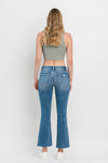 Hazel Blues® |  Vervet by Flying Monkey Mid Rise Distressed Cropped Flare Jeans