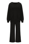 Hazel Blues® |  Round Neck Long Sleeve Top and Pants Set
