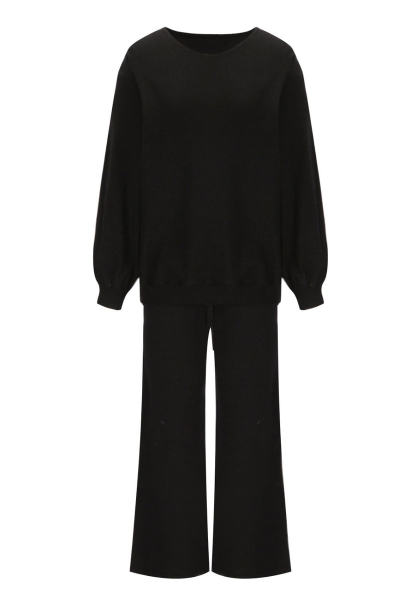 Hazel Blues® |  Round Neck Long Sleeve Top and Pants Set