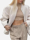 Hazel Blues® |  Snap Down Drop Shoulder Jacket