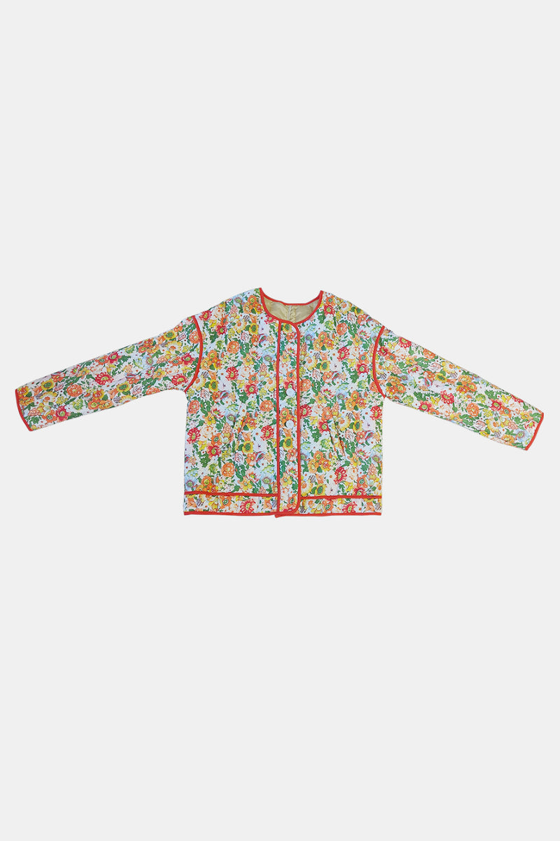 Hazel Blues® |  Floral Button Up Long Sleeve Winter Coat