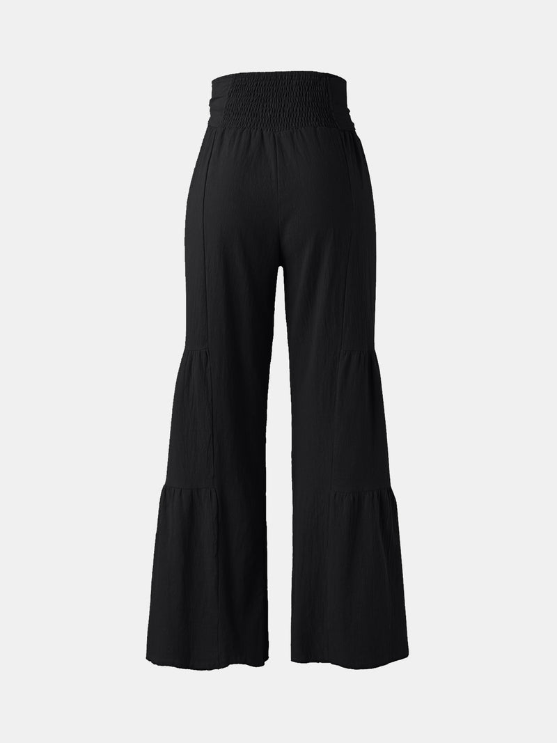 Hazel Blues® |  Tied Ruched Wide Leg Pants