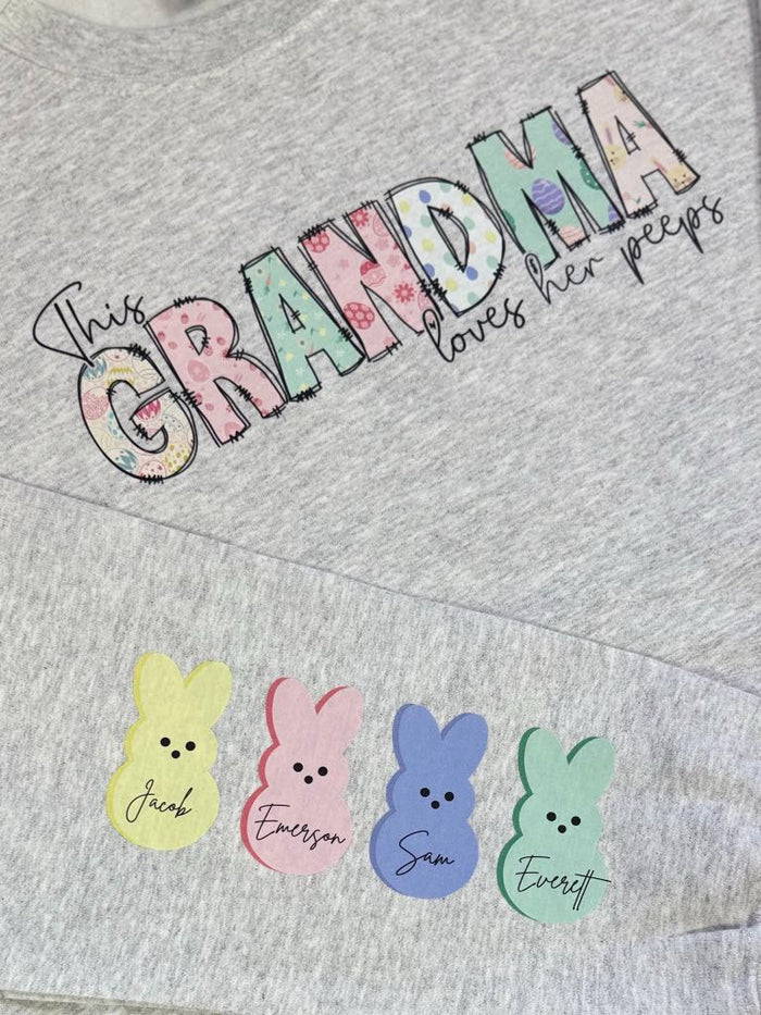 Hazel Blues® |  Custom Loves Her Peeps Graphic Sweatshirt