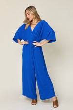 Hazel Blues® | Double Take Half Sleeve Wide Leg Jumpsuit
