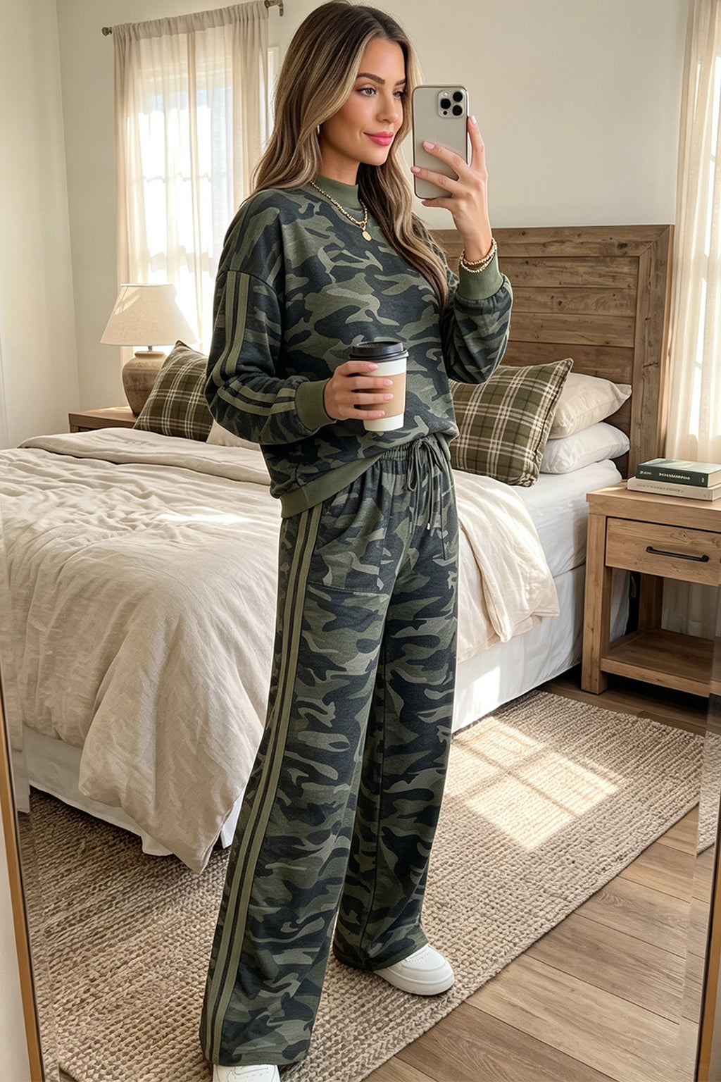 Camo Stripe Top and Pants Set