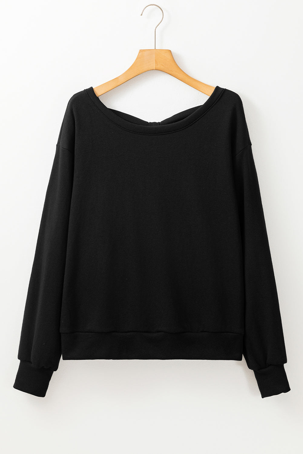 Hazel Blues® |  Bow Cutout Round Neck Long Sleeve Sweatshirt