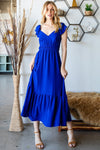 Hazel Blues® |  Reborn J Tie Back Sleeveless Ruffled Midi Dress