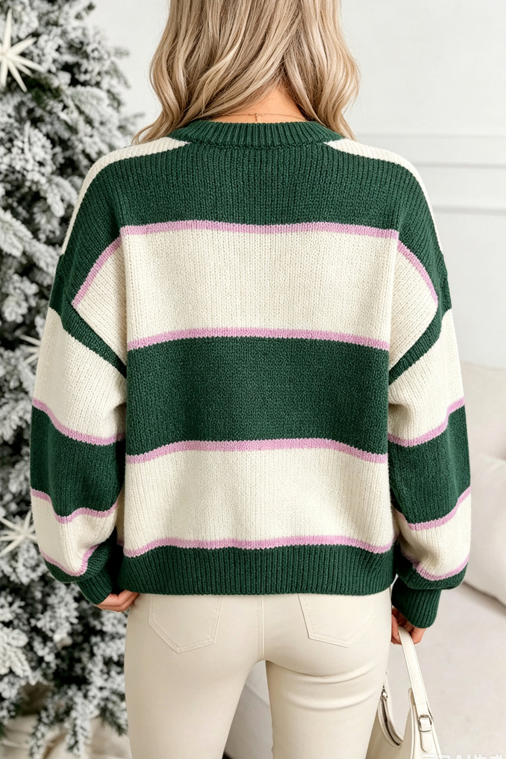 Fiona Dawn Striped Color-Block Sweater