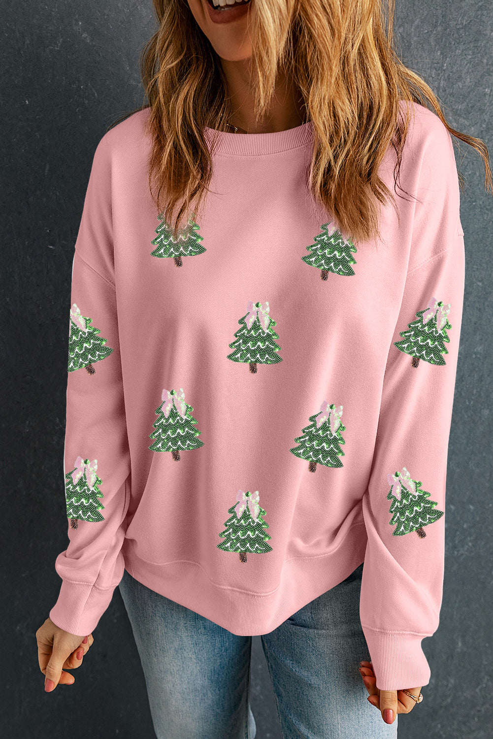 Tinsel & Trees Sequin Sweatshirt