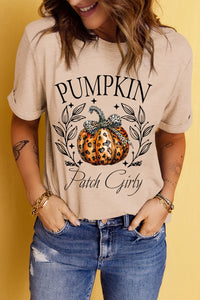 Hazel Blues® |  Pumpkin Graphic Round Neck Short Sleeve T-Shirt