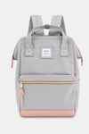Hazel Blues® |  Himawari Contrast Waterproof Canvas Backpack Bag with Side Pockets