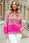 Hazel Blues® |  Rainbow Confetti Drop Shoulder Sweater