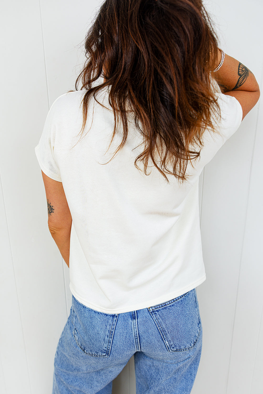 Leopard Bow Embroidered Cotton Round-Neck T-Shirt