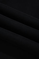 Hazel Blues® |  Black Solid Collared Sweatshirt and High Waist Pants Active Set