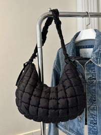 Hazel Blues® |  Bubble Texture Ruched Strap Quilted Shoulder Bag