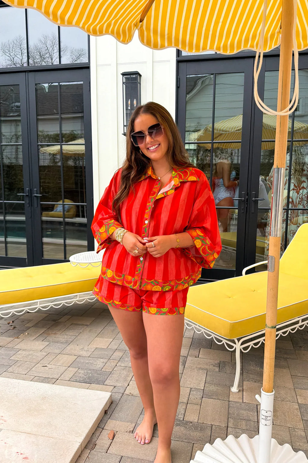 Hazel Blues® |  PREORDER: Fruit Salad Button Down Top