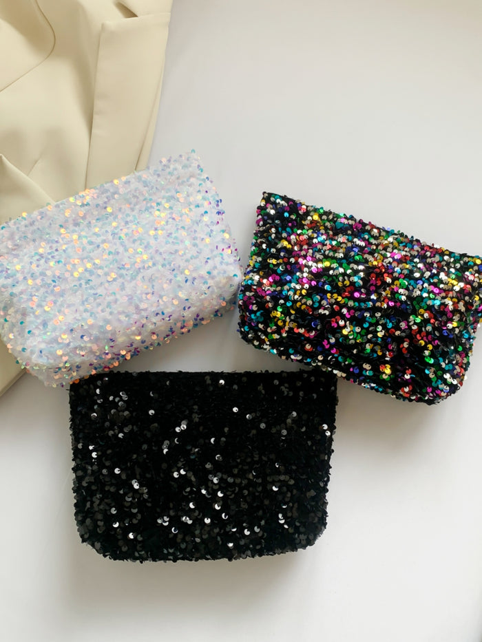 Hazel Blues® |  Sequin Clutch with Zipper