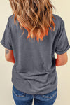 Hazel Blues® |  Gray Baseball Bowknot Graphic Casual Tee