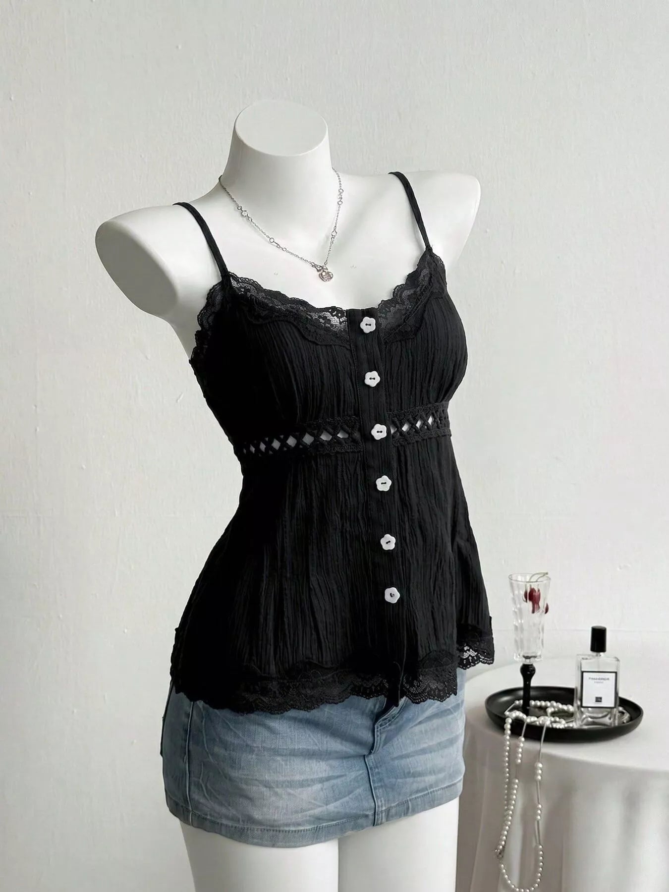 Lace Trim Cami – Hazel Blues®