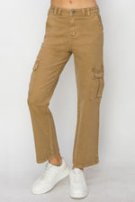 Hazel Blues® |  Risen High Rise Cargo Jeans