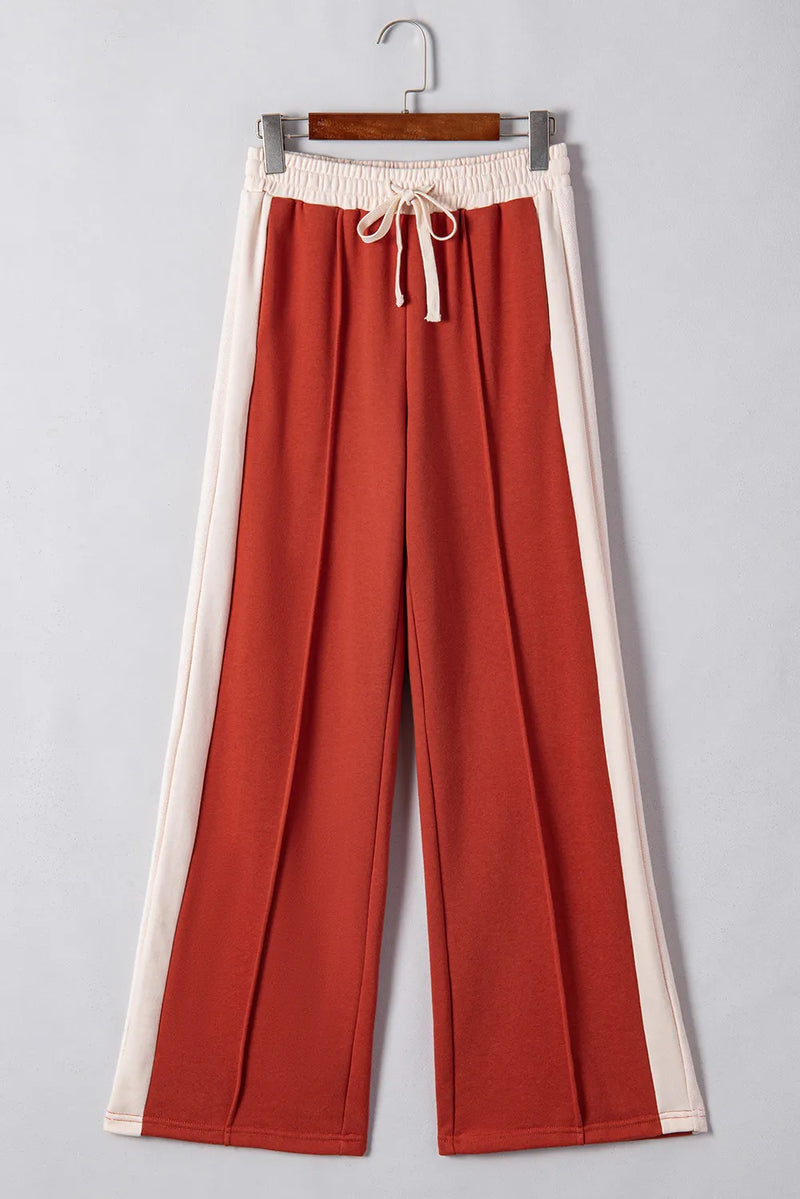 Hazel Blues® |  Drawstring Contrast Wide Leg Pants