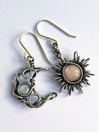 Hazel Blues® |  Alloy Moon & Sun Dangle Earrings