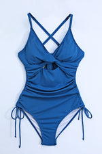 Hazel Blues® |  Cutout V-Neck Spaghetti Strap One-Piece Swimwear