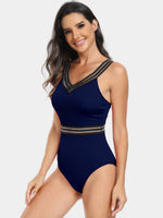 Hazel Blues® |  V-Neck One-Piece Swimwear
