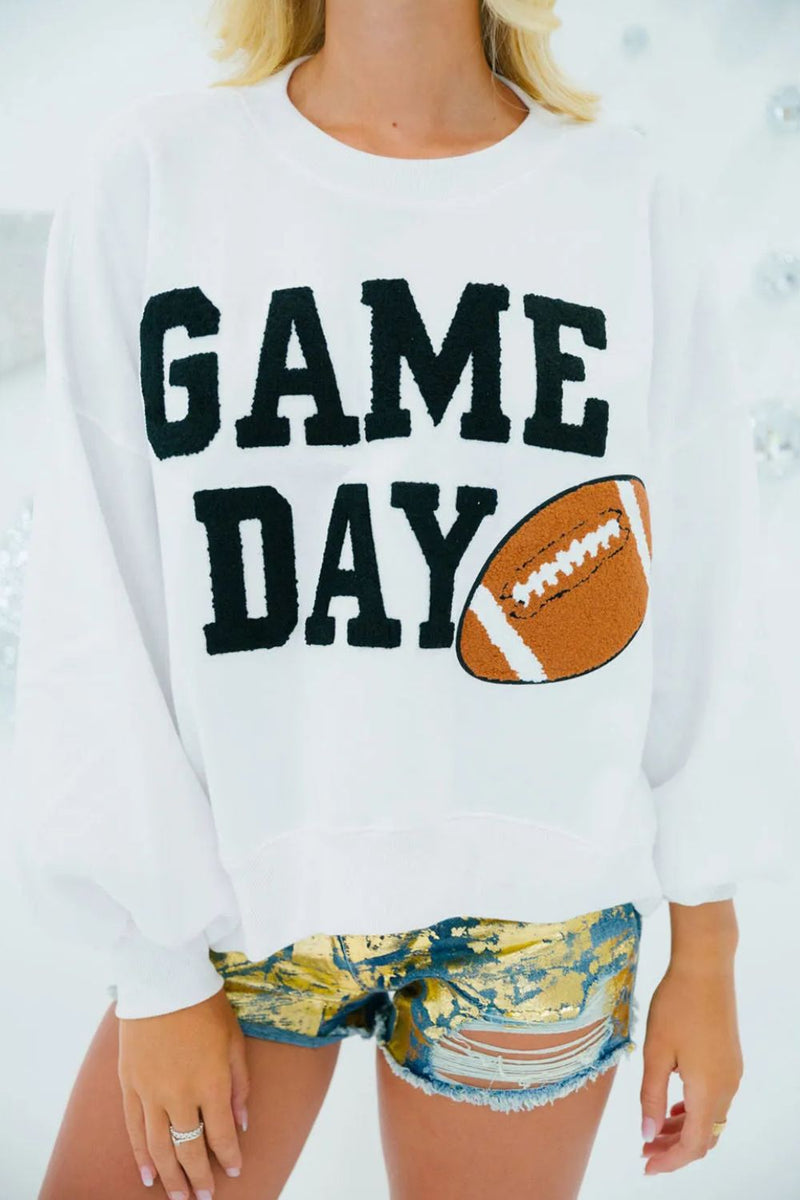 Hazel Blues® |  GAME DAY Round Neck Long Sleeve Sweatshirt