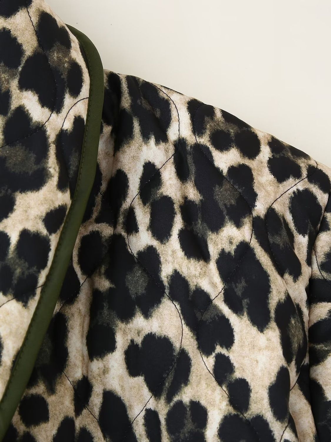 Leopard Open Front Long Sleeve Outerwear