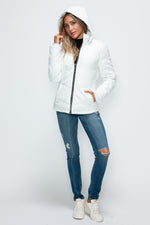 Hazel Blues® |  How Dare U Pocketed Zip Up Puffer Jacket with Removable Hood