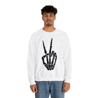 Hazel Blues® |  Peace Skelton Graphic Crewneck Sweatshirt