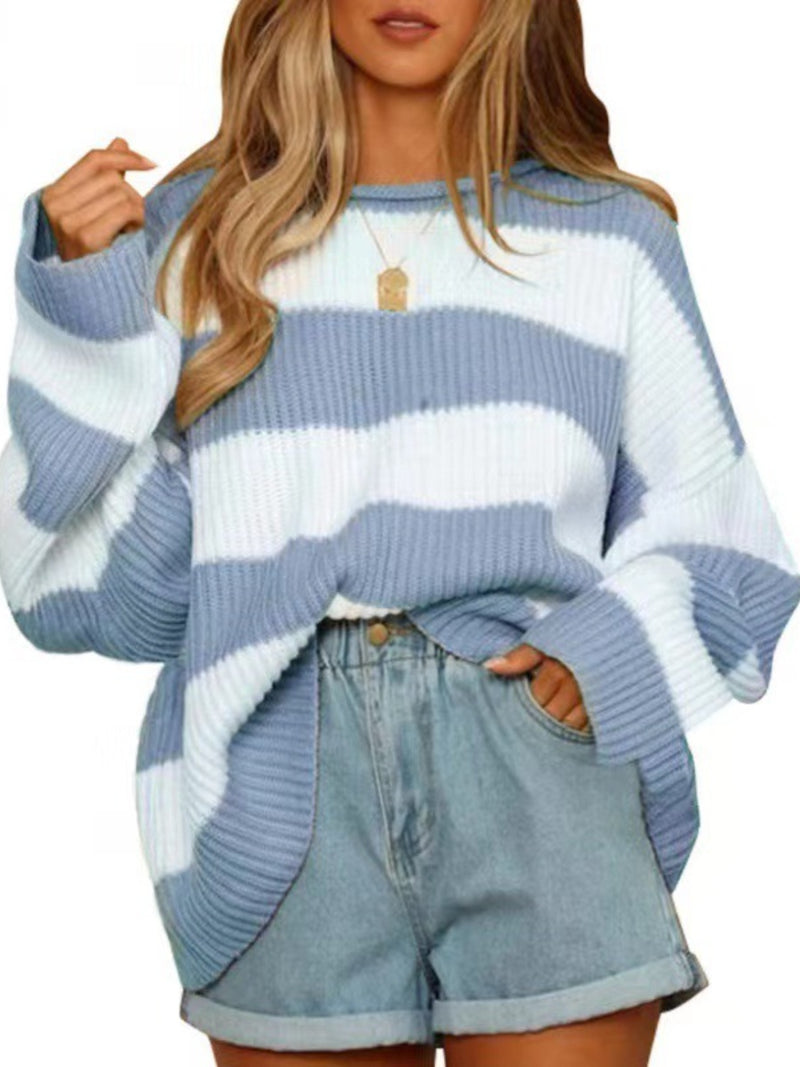 Hazel Blues® |  Round Neck Long Sleeve Sweater