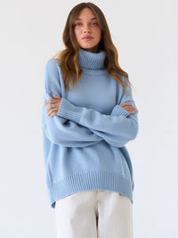 Hazel Blues® |  Turtleneck Long Sleeve Sweater