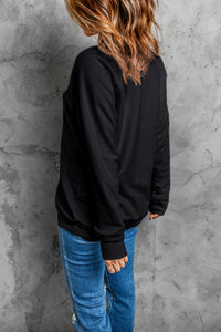 Hazel Blues® |  Ghost Round Neck Long Sleeve Sweatshirt