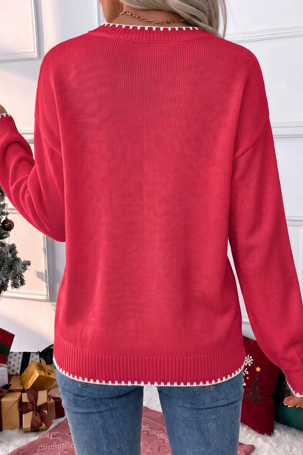 Hazel Pearl Christmas Tree Sweater