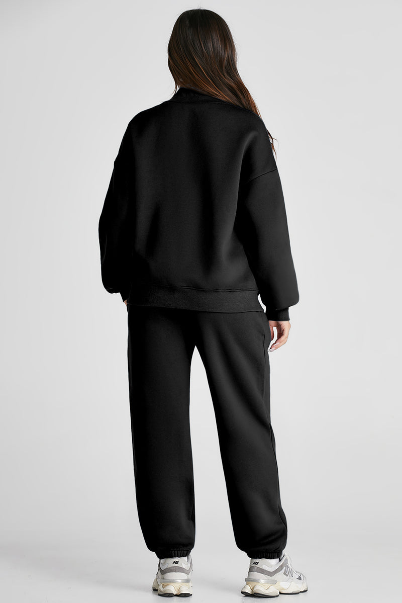 Hazel Blues® |  Quarter Zip Long Sleeve Top and Pants Set