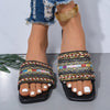 Hazel Blues® |  Open Toe Flat Sandals
