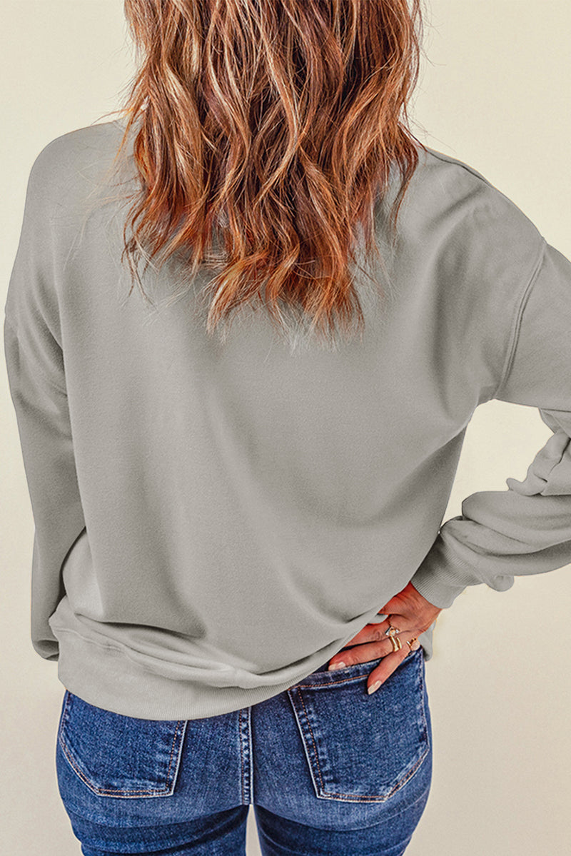 Hazel Blues® |  Bow Graphic Round Neck Long Sleeve Sweatshirt