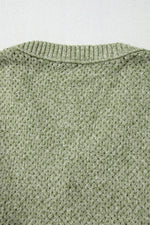 Hazel Blues® |  V-Neck Dropped Shoulder Long Sleeve Sweater