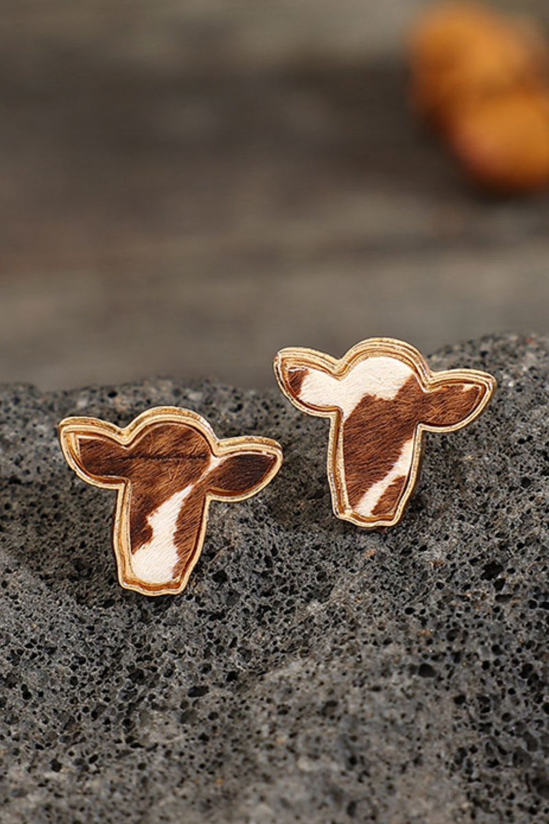 Hazel Blues® |  Bull Head Alloy Stud Earrings