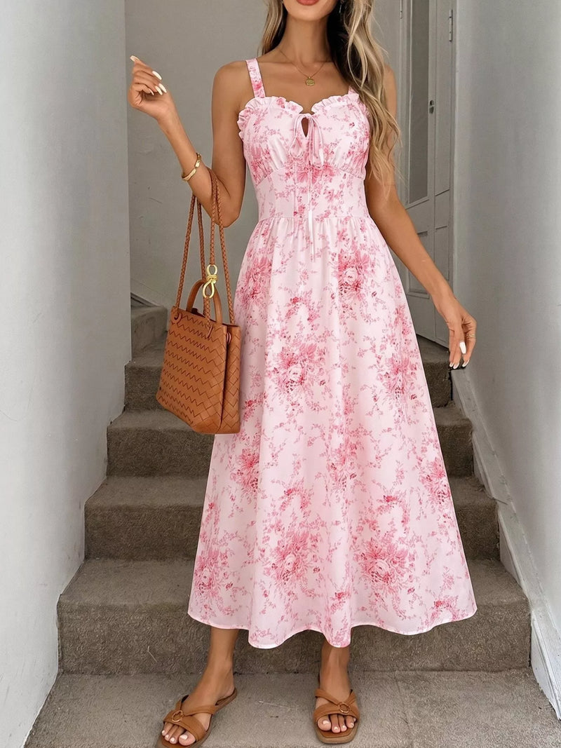 Floral Print Frill Trim Cami Dress – Hazel Blues®