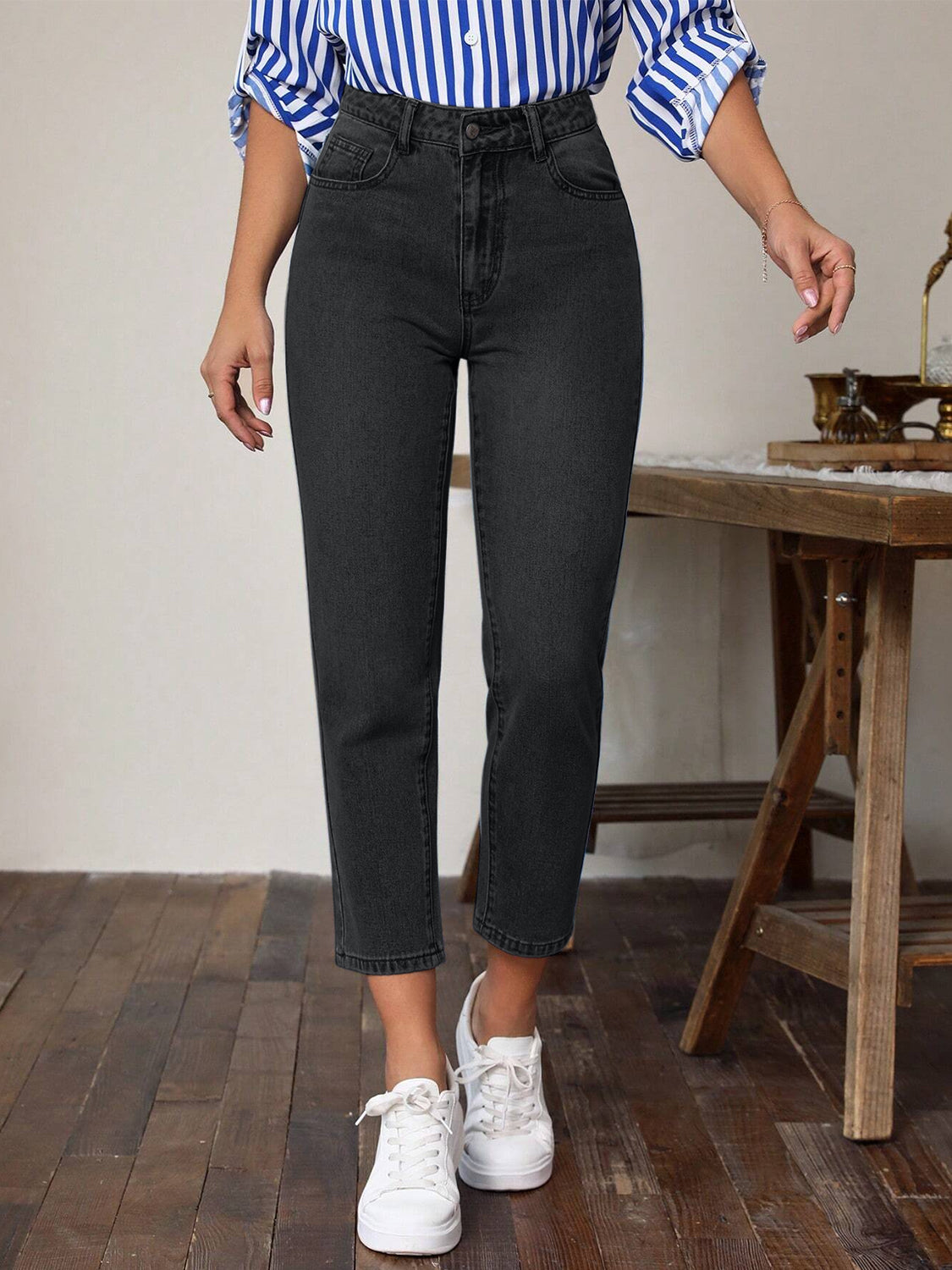 Hazel Blues® |  High Waist Jeans with Pockets