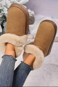 Hazel Blues® |  Faux Fur Round Toe Platform Boots