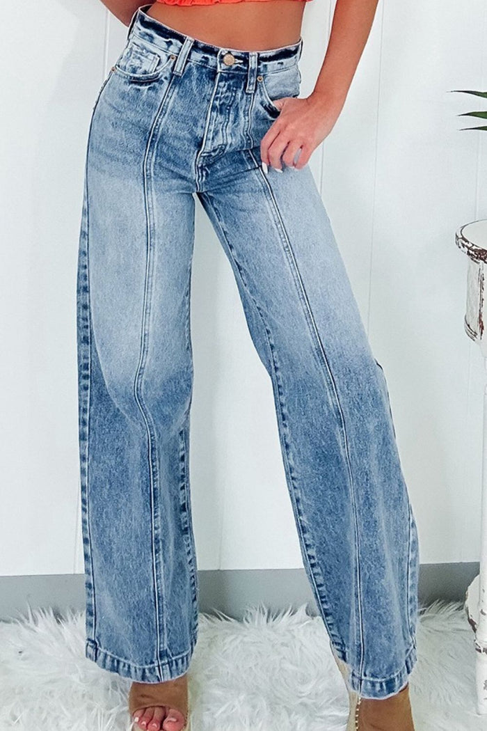 Hazel Blues® |  High Waist Wide Leg Jeans