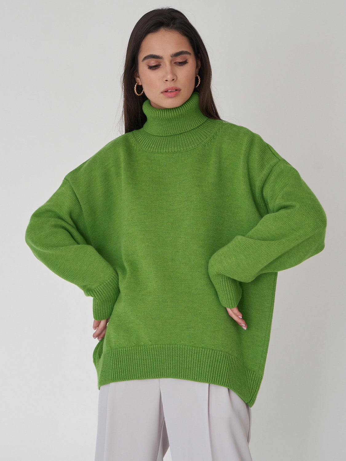 Hazel Blues® |  Turtleneck Long Sleeve Sweater